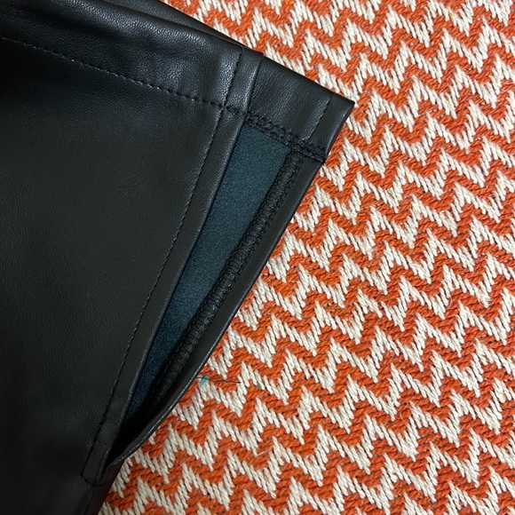 PLT Black Feaux Leather Pants - Picture 3 of 5